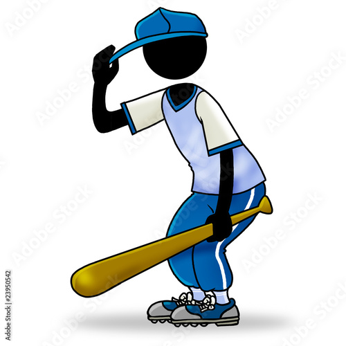 baseball player cartoon. icon - aseball player
