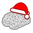 Santa hat brain icon
