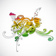 abstract funky illustration - music/art event
