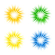 Set of sunburst vectors