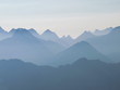 Bergkette blaue Schatten