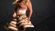 girl dressed in skirt with frills dancing girl dressed in skirt with frills dancing