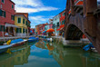 Venice, Burano island canal Venice, Burano island canal
