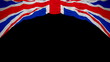 Great Britain Flag curtain up and down + Alpha