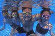 Photo: Family Group In Swimming Pool Family Group In Swimming Pool