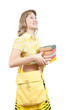 young girl with books young girl with books