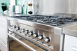Cooker in Modern Colourful Kitchen