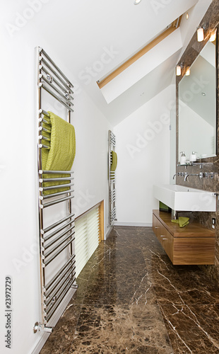 Photo: Luxury Bathroom with Marble Flooring Luxury Bathroom with Marble Flooring