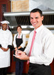 happy restaurant manager
