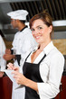 waitress taking order