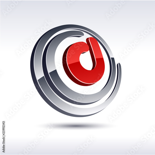 3D D letter icon. letter icon. 3D D letter icon.