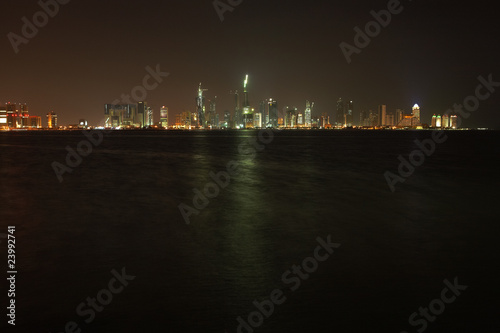 Photo: Qatar night skyline Qatar night skyline