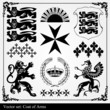 Heraldic vector element background