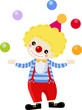 clown playing ball
