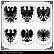 Eagle coat of arms heraldic vector background