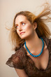 Woman with wild hair