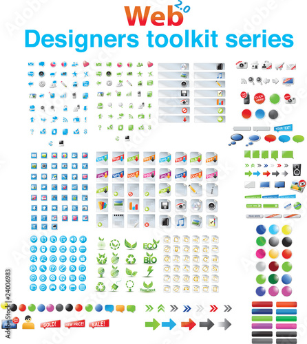 Vector: Designers toolkit series - huge collection of web graphics Designers toolkit series - huge collection of web graphics