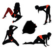 Sexy girl silhouettes Sexy girl silhouettes