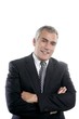 happy senior businessman smiling gray hair
