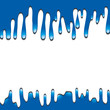 Blue paint splash isolated on white background, vector