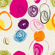 Floral seamless pattern in retro style
