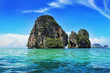 Photo: Exotic landscape in Thailand, Railay beach in Krabi. Exotic landscape in Thailand, Railay beach in Krabi.