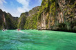 Photo: Speedboats in Koh Phi Phi Ley, Thailand. Speedboats in Koh Phi Phi Ley, Thailand.