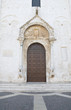 Wooden Portal of Basilica St. Nicholas. Bari. Apulia.