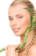woman with sprout