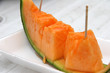 Cut slice of honeydew melon pieces