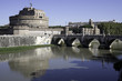 Famous Castle St. Angelo and Bridge. Rome, Italy.