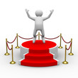 podium on white background. Isolated 3D image