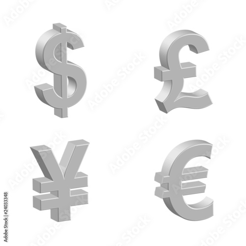 currency symbols of different countries. 3D Currency Symbols (Money