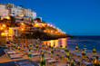 Evening view of the Italian city of Sperlonga Evening view of the Italian city of Sperlonga