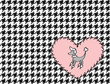Poodle Heart and Houndstooth Illustration Poodle Heart and Houndstooth Illustration