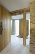 Open wooden door