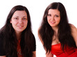 Woman before and after make-up. Woman before and after make-up.