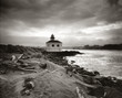 "Lighthouse and ocean, Bandon, Oregon"