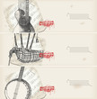 music theme banners -traditional instruments