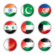 Glossy button flags - Asia two