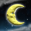 Illustration: Luna sorridente Luna sorridente