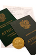 Two diplomas and a gold medal Two diplomas and a gold medal