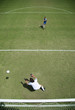 Soccer goalie missing soccer ball