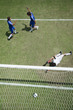 Soccer goalie missing soccer ball
