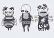 funny characters set funny characters set