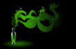 Absinthe Green Fairy. Smoke from the battle.