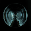 glass on a black background