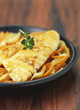fish caramelized with maple syrup and orange peppers