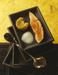 half-cooked salmon with tea emulsion