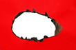 burned hole